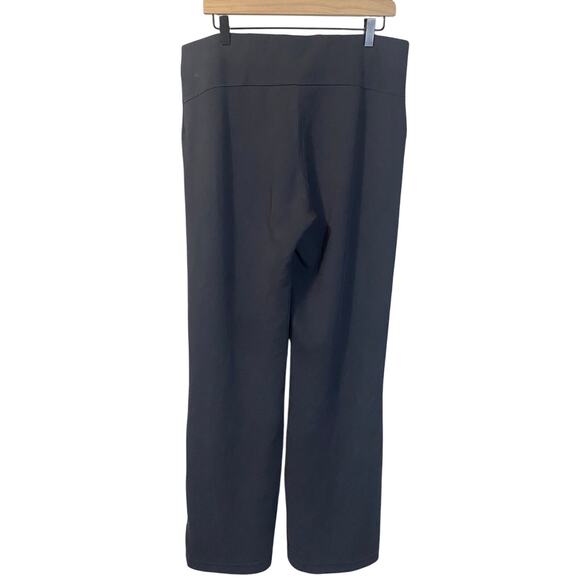 Lululemon Brushed Softstreme Ribbed Zip Flared Pant Dark Grey Ankle Zipper Sz 14 - Picture 14 of 14